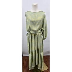 Vici Untamed Satin Leopard High Low Maxi Dress